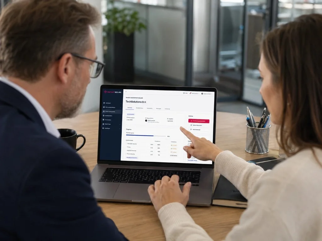 Leverancier bereidt een vendor assessment en securityvragenlijst voor