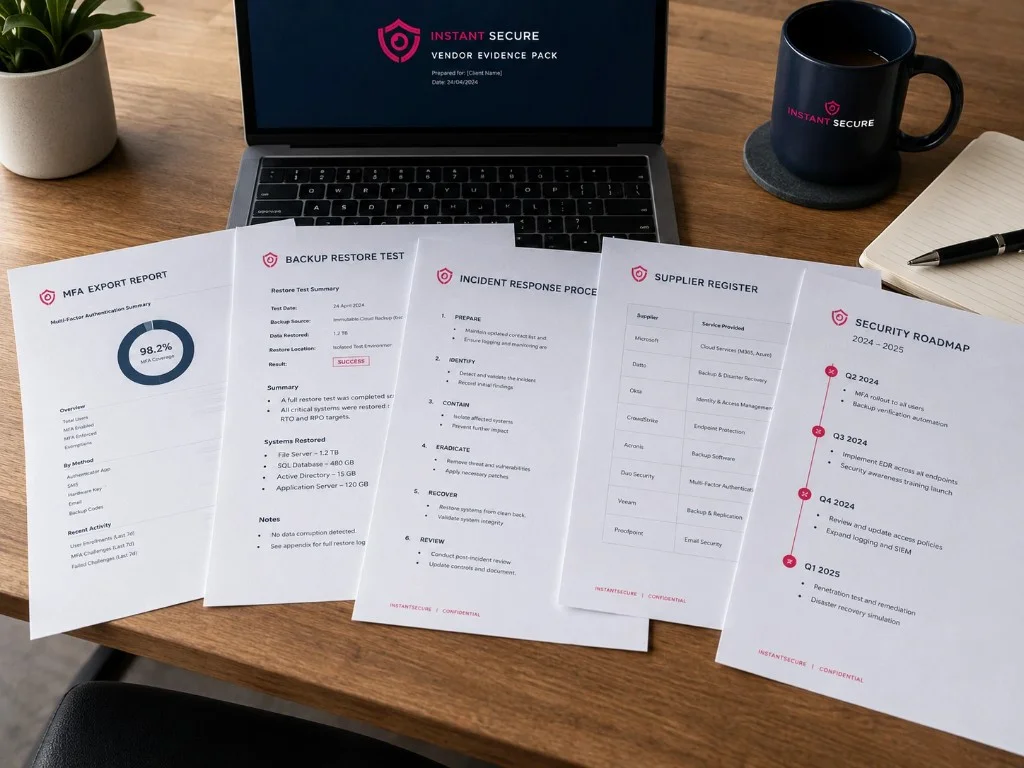 Cybersecurity Bewijsmap met MFA, back-up, incidentprocedure en roadmap voor SC10 en SC20 klantvragen