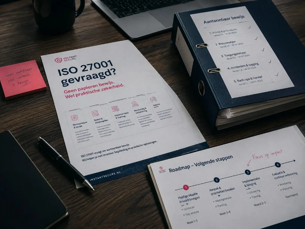 Securitybewijs en roadmap wanneer ISO 27001 wordt gevraagd